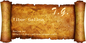 Tibor Galina névjegykártya